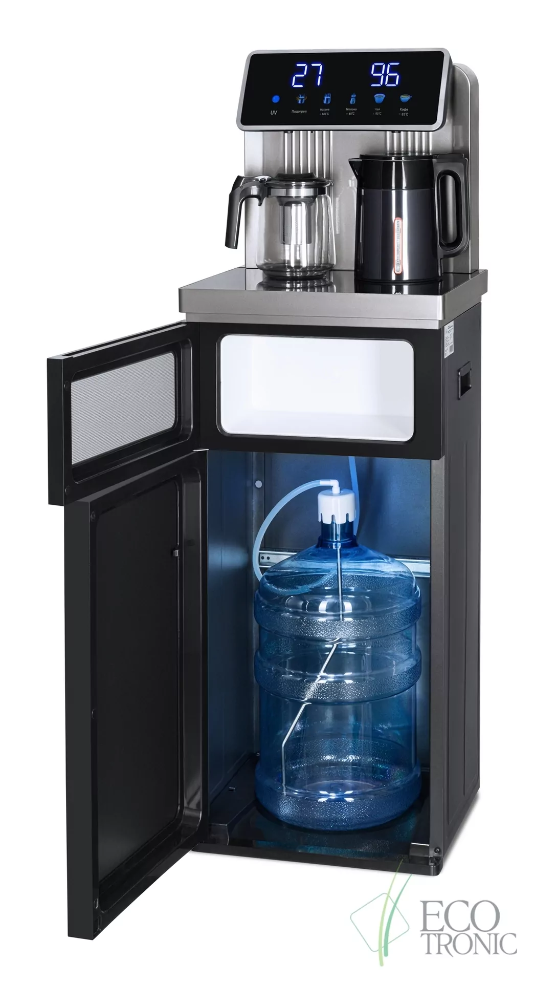 Кулер с чайным столиком Тиабар Ecotronic TB30-LNR UV grey